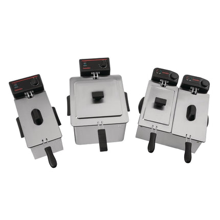 Double Fryer Stainless Steel 2x 3.5L | Caterlite | Light Use 8