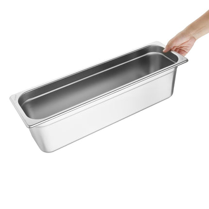 Stainless Steel Gastronorm Pan 2/4 Size 150mm | Vogue 5
