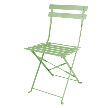 Steel Folding Chairs Light Green | Bolero (Set of 2)