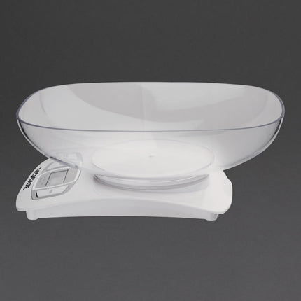 Compact Digital Kitchen Scale 5kg Capacity | Vogue Add 'N' Weigh 4