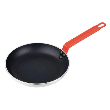 Aluminium Non-Stick Frying Pan with Red Handle 24cm | Hygiplas | Teflon Platinum Plus Coating
