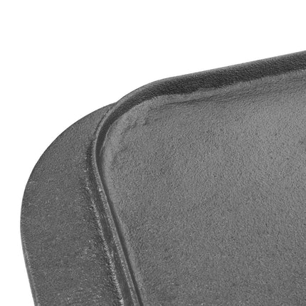 Vogue Double-Sided Cast Iron Grill Plate | Smooth and Ribbed Surfaces 5