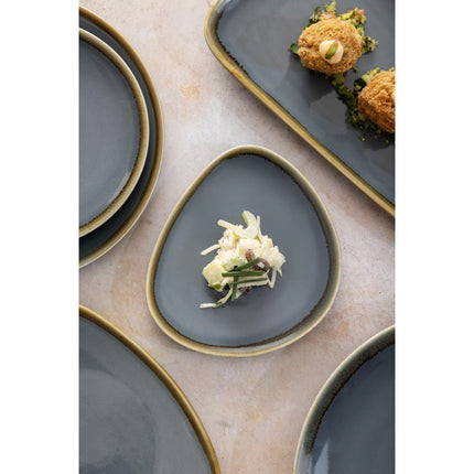 Triangular Plates Blue 16.5cm | Olympia Kiln Collection | 6 Pieces 6