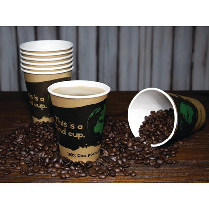 Compostable Single-Wall Coffee Cups 34cl Brown | Fiesta | 1000 Pieces 6