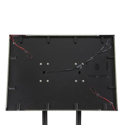 Securit Teak Black Coated LED Information Display 8xA4 with Mast and Base 4