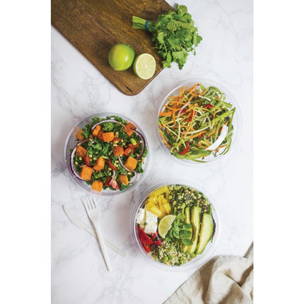 Compostable Salad Containers 710ml | Vegware 185 Series 6