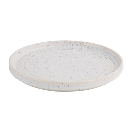 White Speckled Flat Round Plates 18cm | Olympia Cavolo 5
