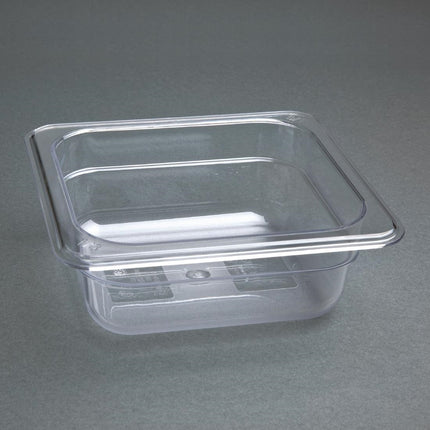 Polycarbonate Gastronorm Container Transparent 65mm | Vogue | GN 1/6 6