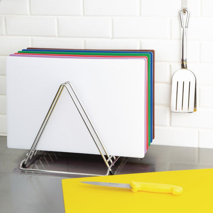 Heavy-Duty Stainless Steel Cutting Board Rack with 7 Slots | Hygiplas 5