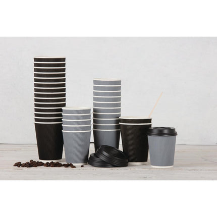 Recyclable Black Lid for Fiesta 225ml Coffee Cups 3