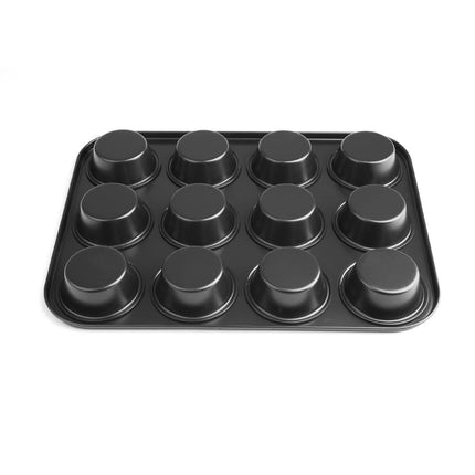 Carbon Steel Non-Stick Muffin Baking Tray 12-Cup | Vogue | 30mm Depth 4