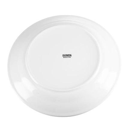 Dinner Plates with Wide Rim 31cm | Olympia Whiteware | Set of 6 7