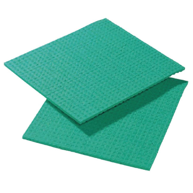 Spongyl Green Polyester Sponge Cloths 20.5x18.5cm