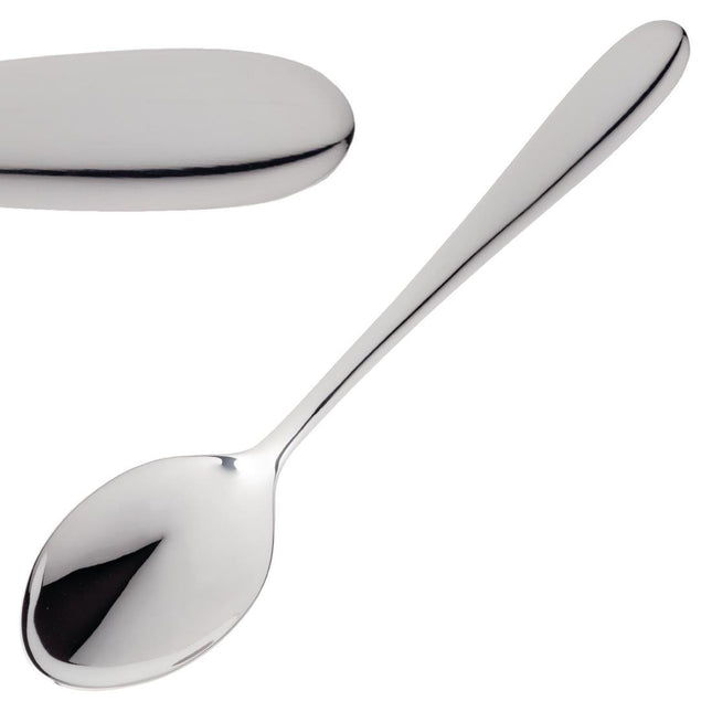 18/10 Stainless Steel Dessert Spoons | Amefa Oxford | Set of 12 | Polished Finish | Timeless Design
