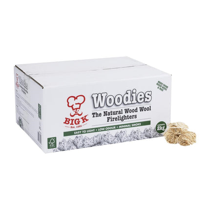 Natural Wood Wool Fire Starter Curl Shavings | Big K Woodies | 2kg 2