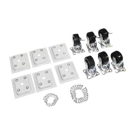 Polar Standard and Braked Wheels with Mountings for Freezers Set of 6