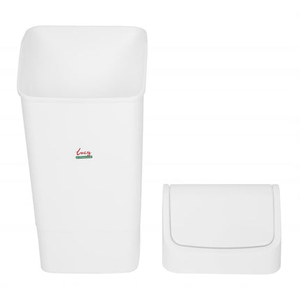 White SYR Waste Bin with Swing Lid 5