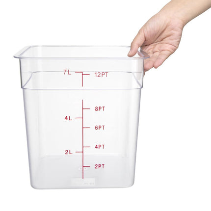 Polycarbonate Square Food Container 7L | Hygiplas 5