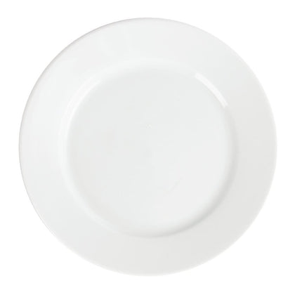 White Dinner Plates with Wide Rim 20.2cm | Olympia Whiteware | Set of 12 9