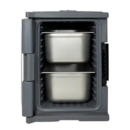 Heavy-Duty Thermo-Box 600 Front-Loading Food Transport Box Black | Vogue | 465x610x630mm 9