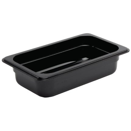 Polycarbonate Black Container GN 1/4 65mm | Vogue