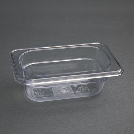 Polycarbonate Gastronorm Container Transparent 65mm | Vogue | GN 1/9 5