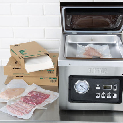 Compostable Chamber Vacuum Sealing Bags 150x350mm | Vogue 4