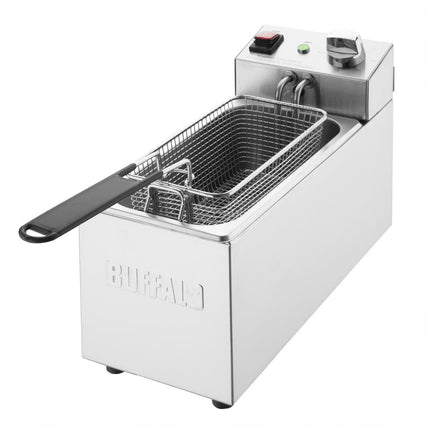 Single Electric Fryer | Buffalo | 3L Tank | 2000W | Stainless Steel 3