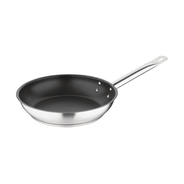 Stainless Steel Frying Pan with Platinum Plus Teflon Non-Stick Coating | Vogue | 24cm | Induction Compatible