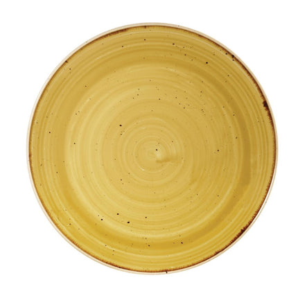 Stonecast Mustard Lotus Evolve Coupe Plate 16.5cm | Churchill (12 pcs)