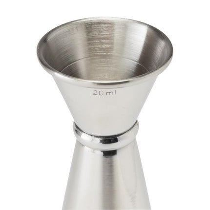 Stainless Steel Striped Jigger 20ml/40ml | Beaumont 2