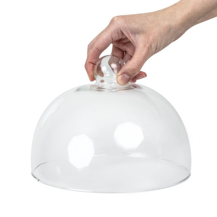 Glass Cloche for Pastry and Cheese Boards | 21cm Diameter 6