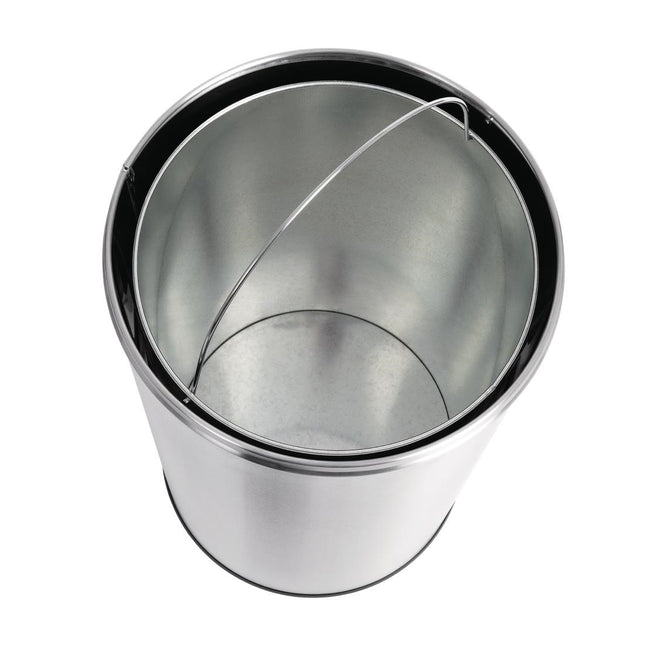 Bolero Stainless Steel Open-Top Waste Bin 40L 2