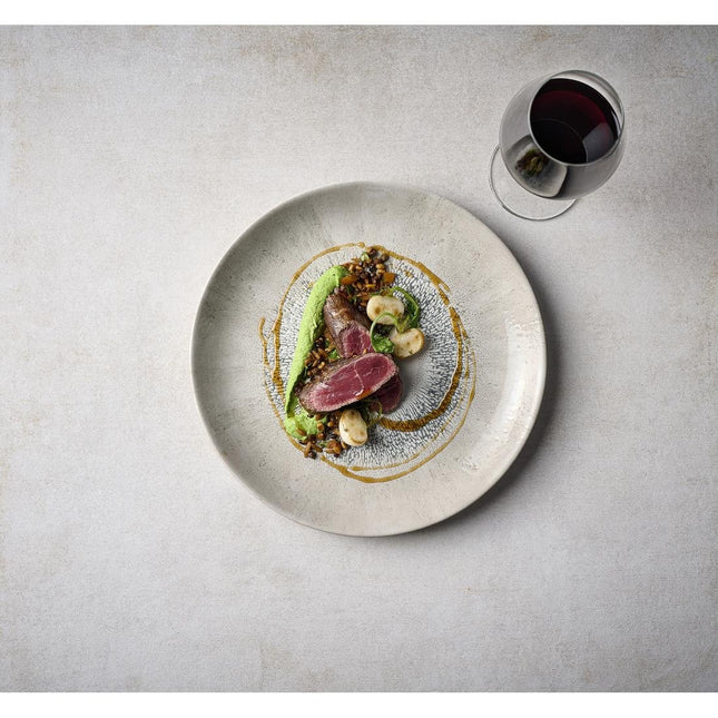 Coupe Plate Fusion Grey with Textured Edge | Churchill Studio Prints | 28.6cm 2