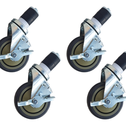 Worktable wheels 4 pcs | with brakes | 5 inch / 12.7 cm 1