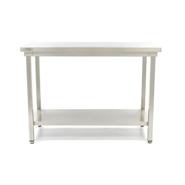 Stainless Steel Table | 100 x 60cm | Adjustable Height | with Storage Shelf 2