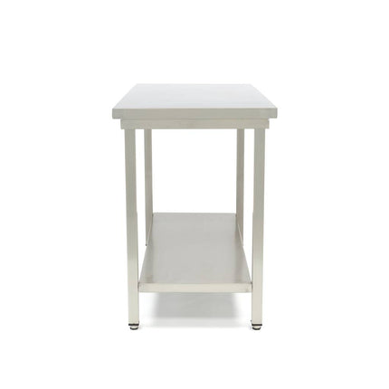 Stainless Steel Table | 80 x 60cm | Adjustable Height | with Storage Shelf 3