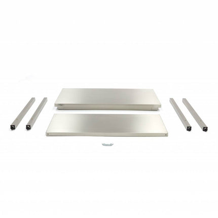 Stainless Steel Table | 80 x 60cm | Adjustable Height | with Storage Shelf 4