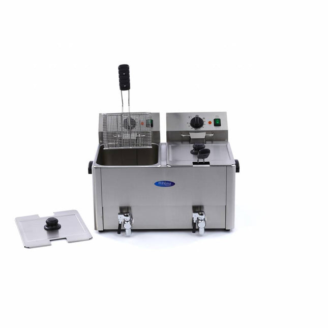 Deep Fryer | 2 x 8L | 2 Baskets | with Drain Tap 2