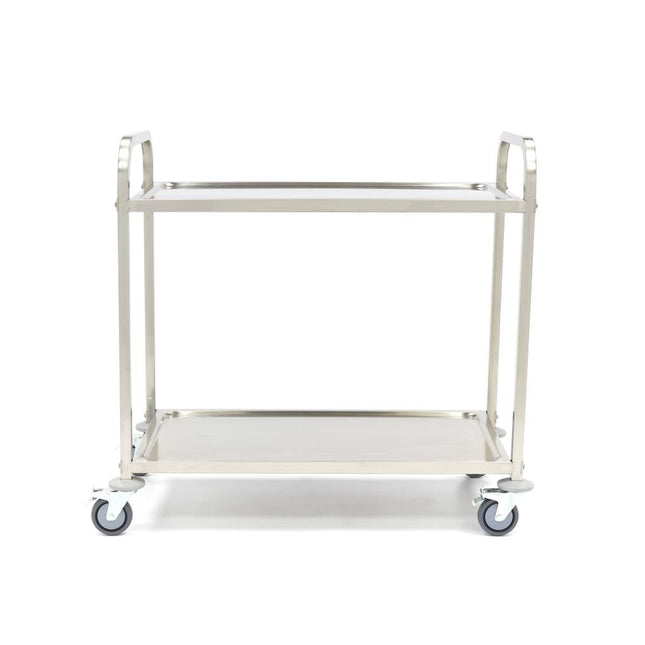 Stainless Steel Serving Trolley | 2 Shelves 2