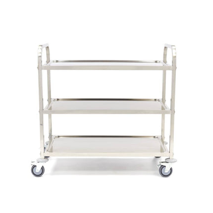 Stainless Steel Serving Trolley | 3 Shelves 2