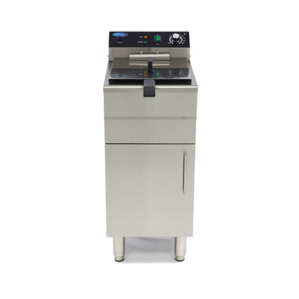 Deep Fryer | 16L | 1 Basket | with Drain Tap and Stand | 400V 2