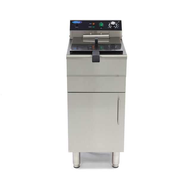 Deep Fryer | 16L | 1 Basket | with Drain Tap and Stand | 400V 2