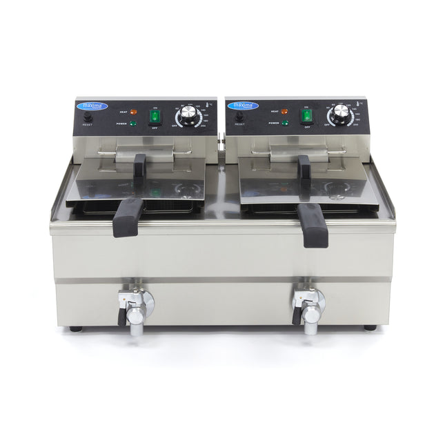 Deep Fryer | 2 x 13L | 2 Baskets | with Drain Tap 2