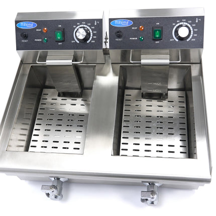 Deep Fryer | 2 x 10L | 2 Baskets | with Drain Tap 6