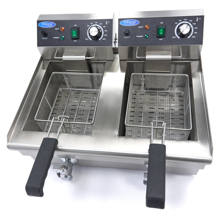 Deep Fryer | 2 x 10L | 2 Baskets | with Drain Tap 7