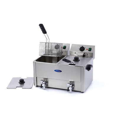 Deep Fryer | 2 x 8L | 2 Baskets | with Drain Tap 1