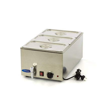 Bain Marie | with Tap | incl 3 x 1/3 GN Set | Electric 1