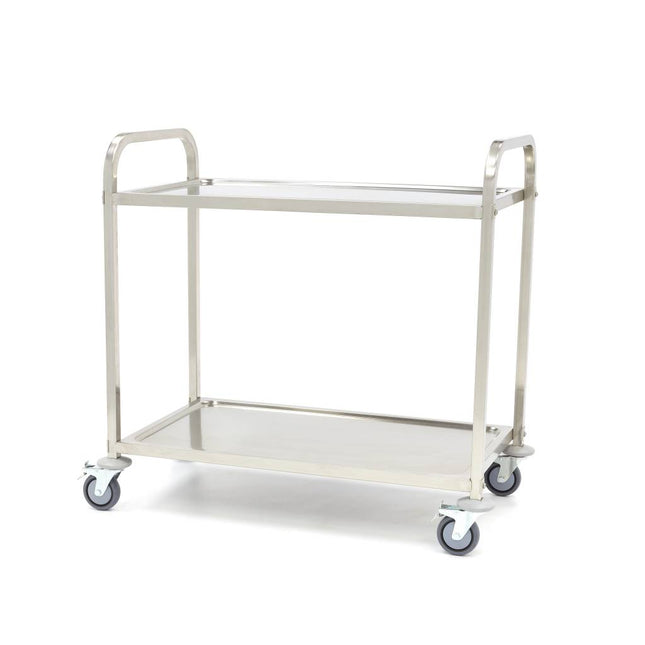 Stainless Steel Serving Trolley | 2 Shelves 1