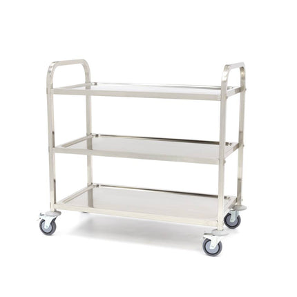 Stainless Steel Serving Trolley | 3 Shelves 1